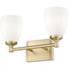 Oren 2 Light 16 inch Modern Gold Bath Vanity Light Wall Light