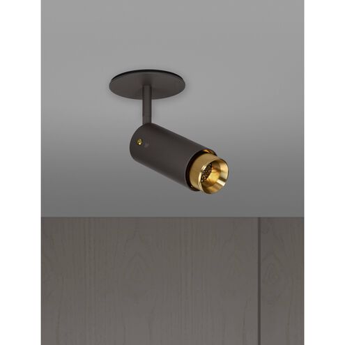 Exhaust Spot 1 Light 110-120 Graphite / Brass Spotlight Ceiling Light