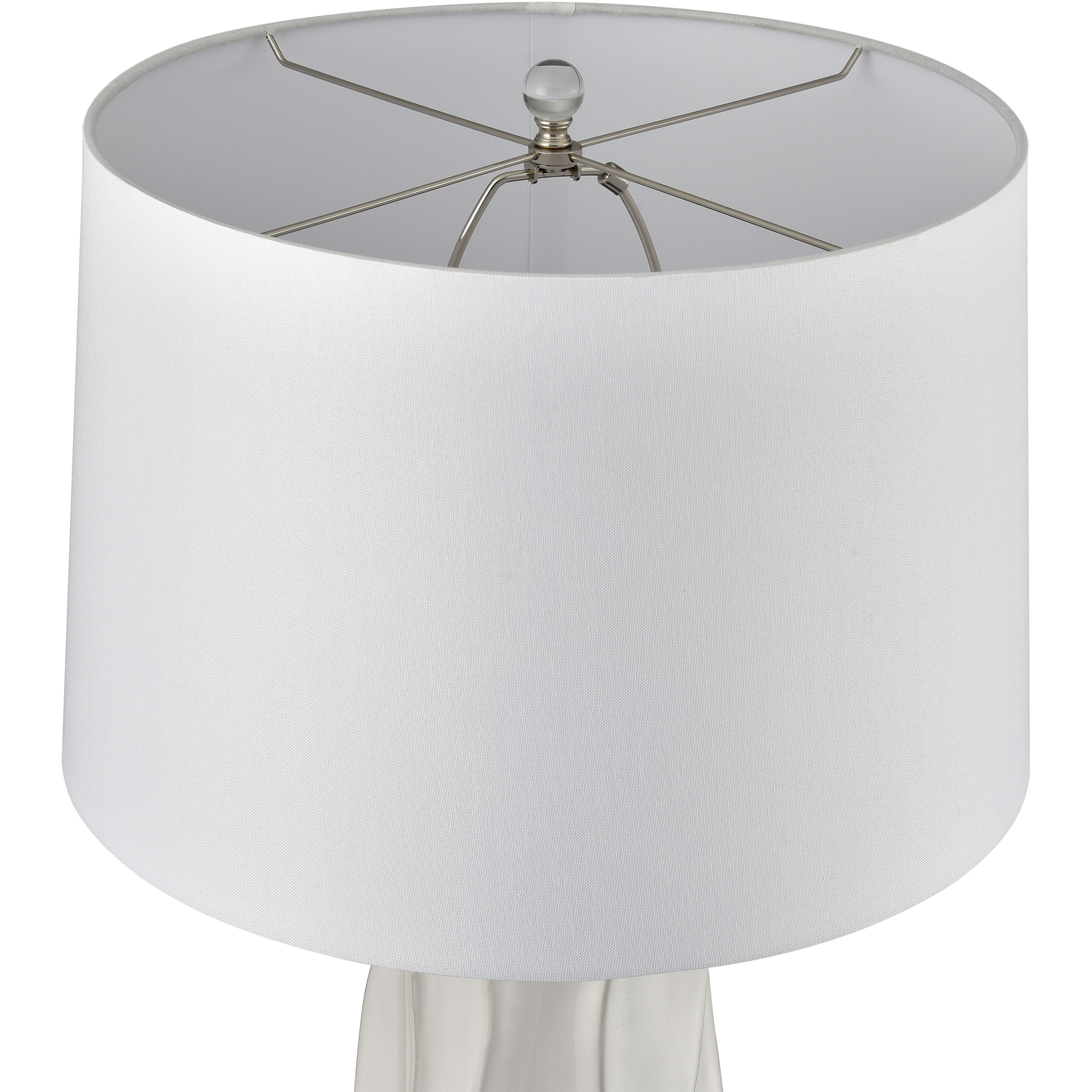 Parker 37.5 inch 150 watt Gloss White Table Lamp Portable Light