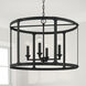 Brennen 4 Light 25 inch Black Iron Pendant Ceiling Light