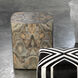 Ink Blot Curved 20 X 18 inch Grey & Cream Lacquer Side Table