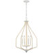 Breezeway 4 Light 17.75 inch White Coral with Natural Pendant Ceiling Light