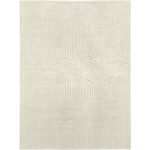 Kirti 130 X 94 inch White/Ivory Rug in 8 x 11