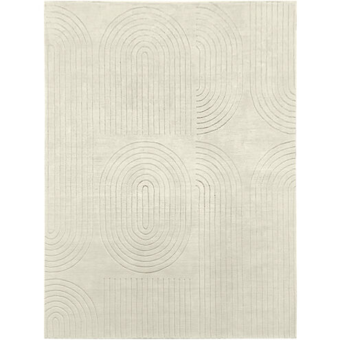 Kirti 114 X 79 inch White/Ivory Rug in 6 x 9