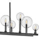 Alchemy 10 Light 48.25 inch Black Indoor Linear Chandelier Ceiling Light