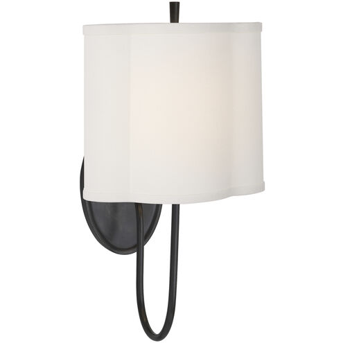 Barbara Barry Simple Scallop 1 Light 9.25 inch Bronze Wall Sconce Wall Light in Linen