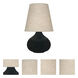 Small June 23.5 inch 150 watt Obsidian Glaze Accent Lamp Portable Light in Buff Linen