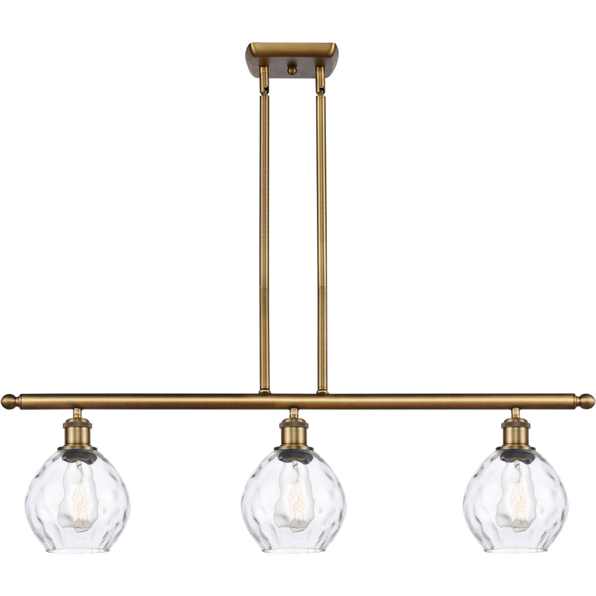 Ballston Small Waverly LED 36 inch Brushed Brass Island Light Ceiling Light, Ballston