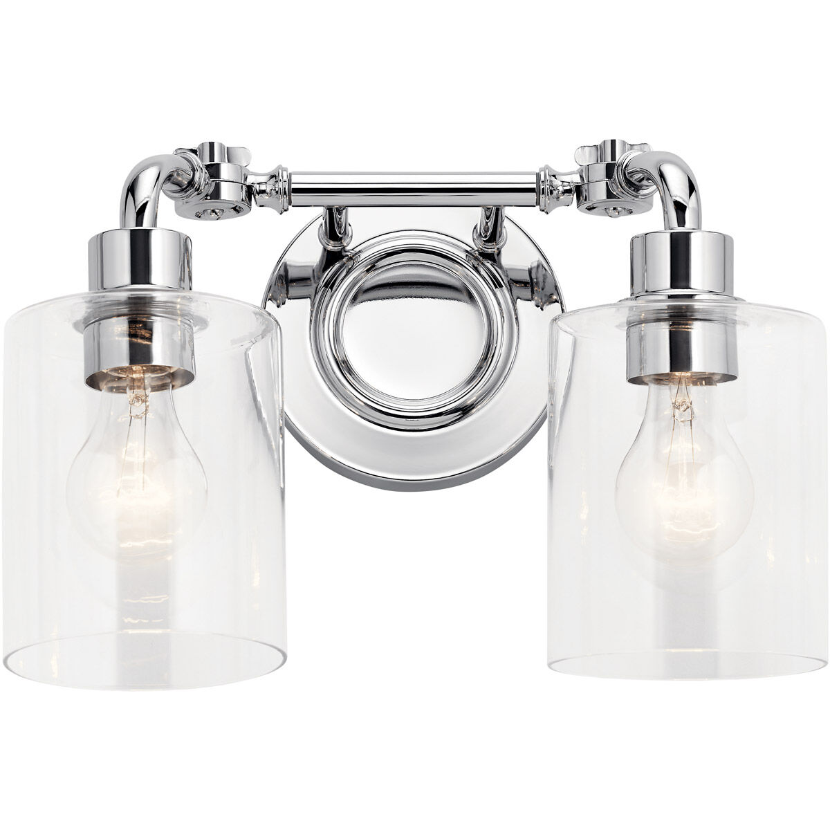 Gunnison 2 Light 17 inch Chrome Wall Mt Bath 2 Arm Wall Light