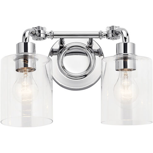 Gunnison 2 Light 17 inch Chrome Wall Mt Bath 2 Arm Wall Light