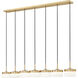 Renaud LED 58.75 inch Modern Gold Linear Chandelier Ceiling Light