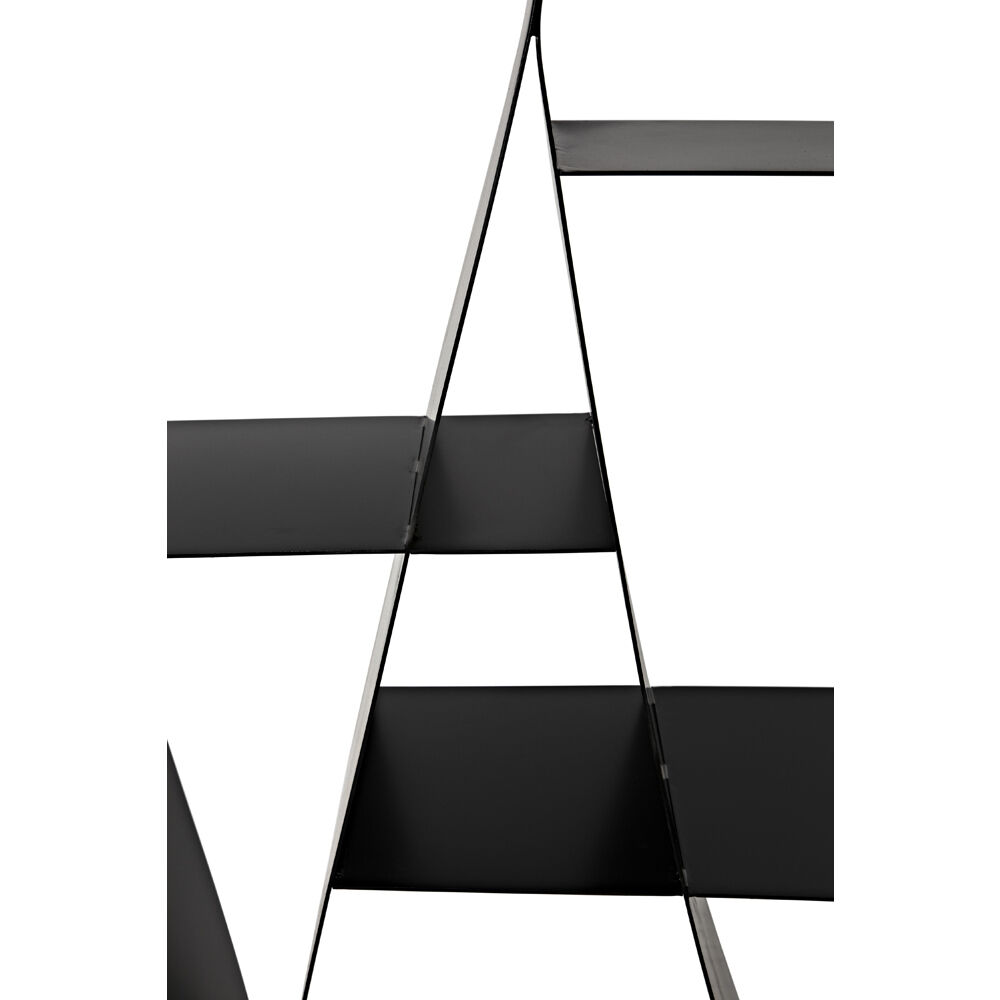 Zaha Matte Black Bookcase