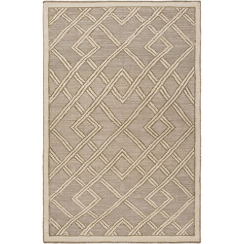 Brighton 36 X 24 inch Gray and Neutral Area Rug, Viscose