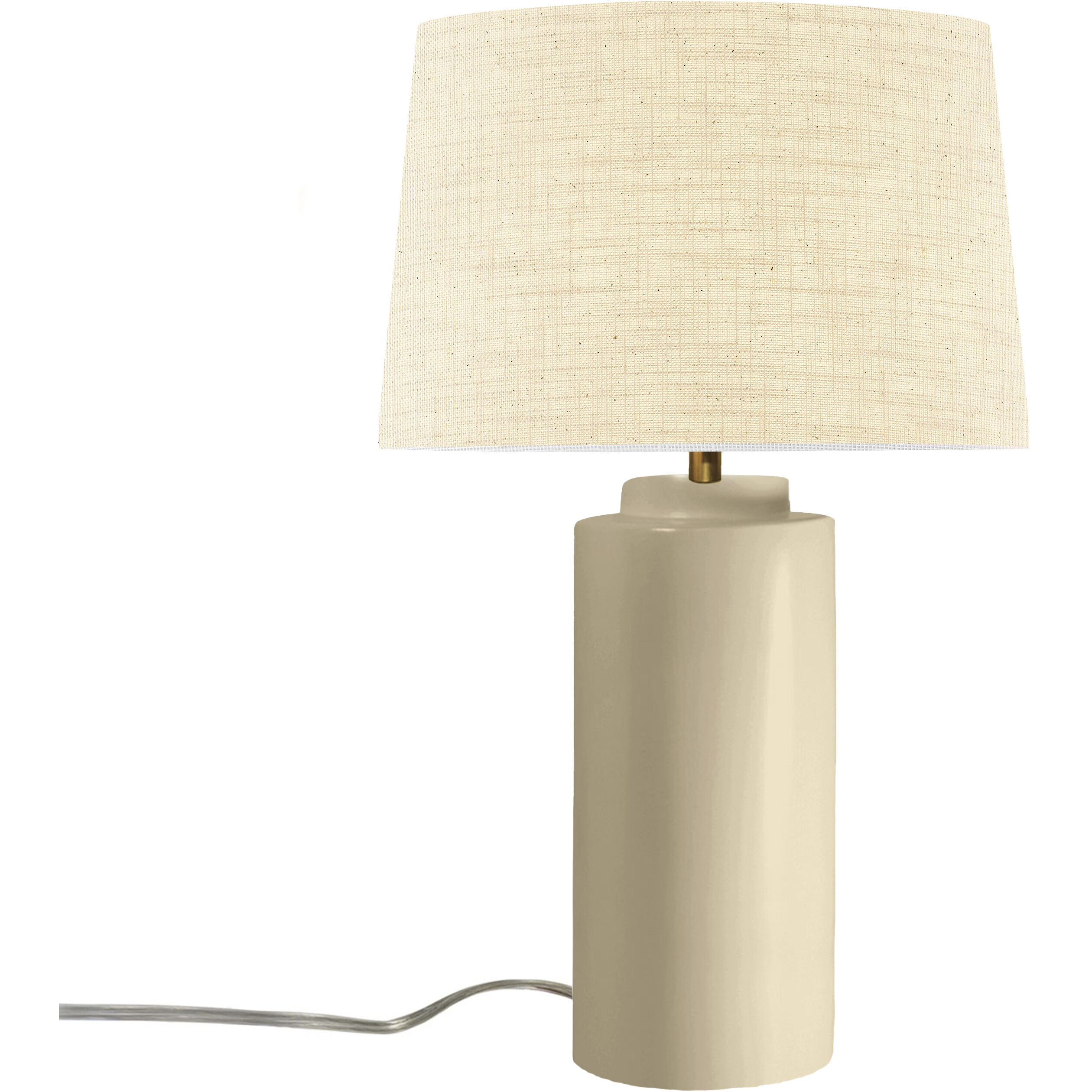 Luminance Collection - Tower 1 Light 22.75 inch Vanilla Gloss Table Lamp Portable Light in Cream, Form+Finish+Function