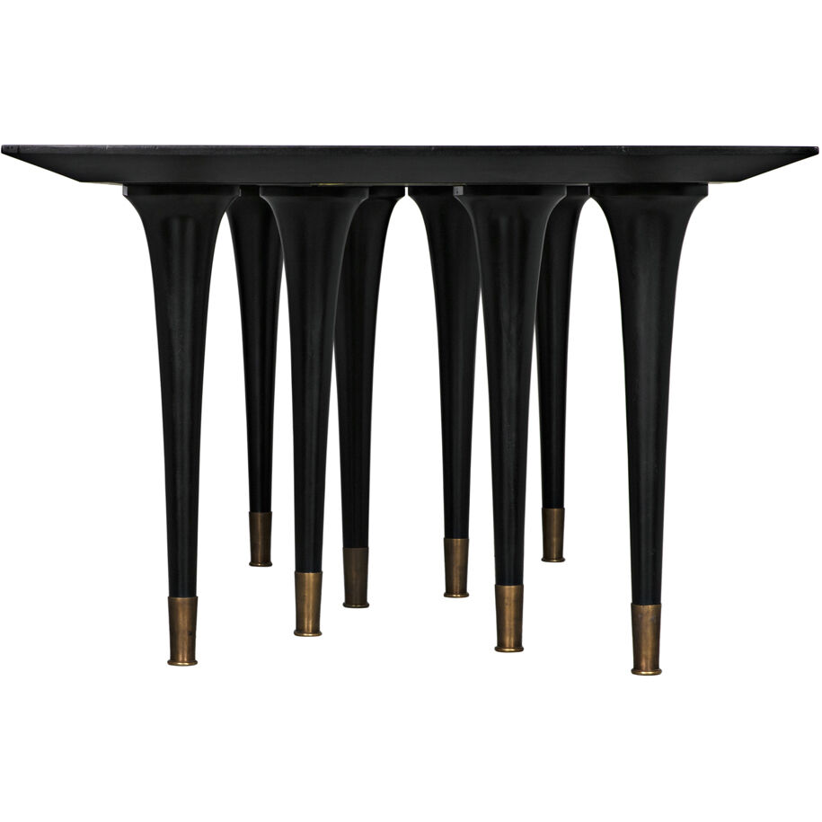 Romeo 95 X 42 inch Hand Rubbed Black Dining Table