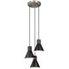 Towner 3 Light 14.5 inch Brushed Nickel Pendant Ceiling Light