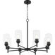 Wallinger 8 Light 32 inch Matte Black Chandelier Ceiling Light