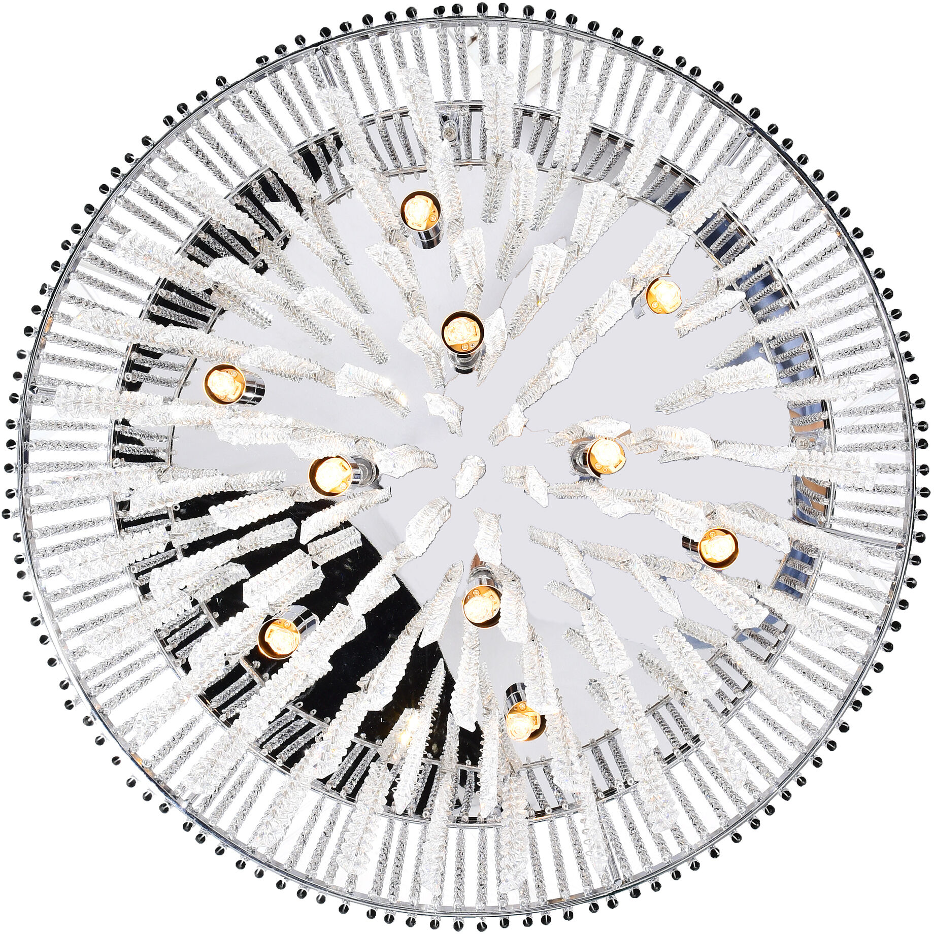 Claire 10 Light 16 inch Chrome Drum Shade Chandelier Ceiling Light