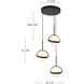 Globo Multi Pendant Ceiling Light in Matte Black