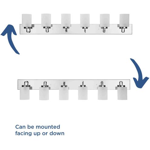 Merry 6 Light 48 inch Polished Chrome Bath Vanity Light Wall Light