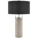 Edfu 30 inch 100 watt Concrete/Clear/Black Table Lamp Portable Light
