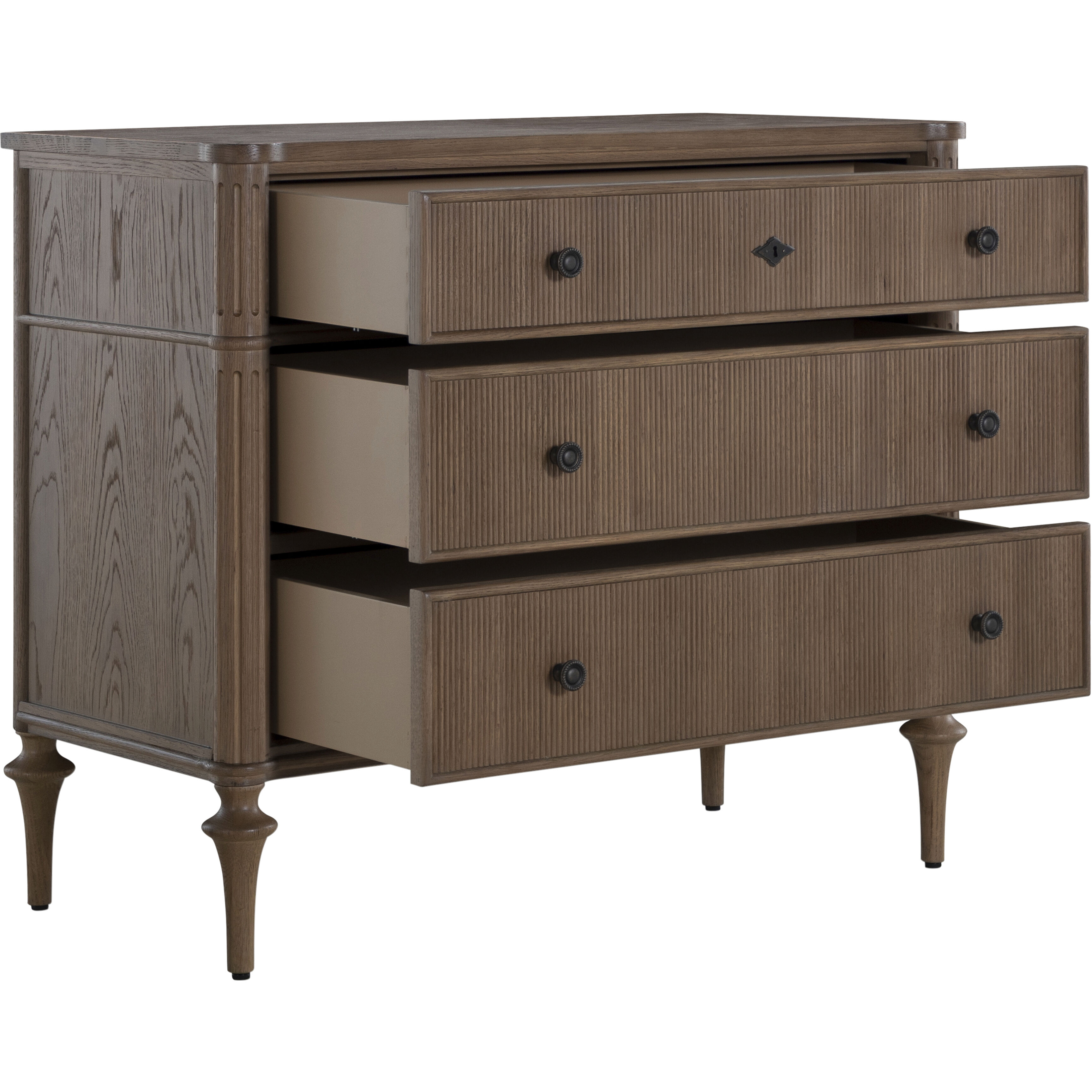 Andrea Satin Oak and Antique Bronze Chest