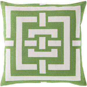 Circles & Squares 20 inch Grass Green, Cream Pillow Kit