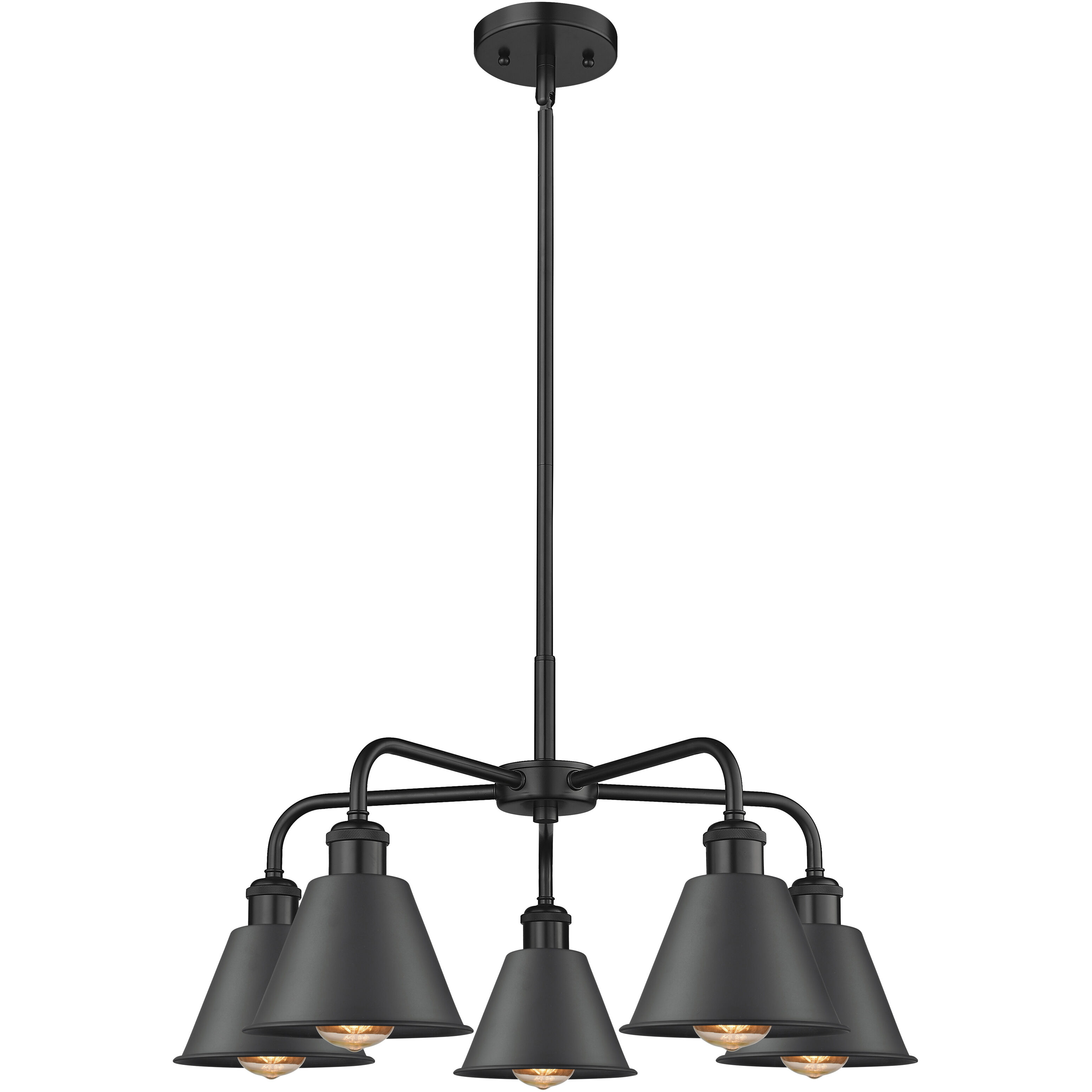 Ballston 5 Light 24.5 inch Matte Black Chandelier Ceiling Light