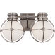 Chapman & Myers Gracie LED 14.25 inch Antique Nickel Double Sconce Wall Light