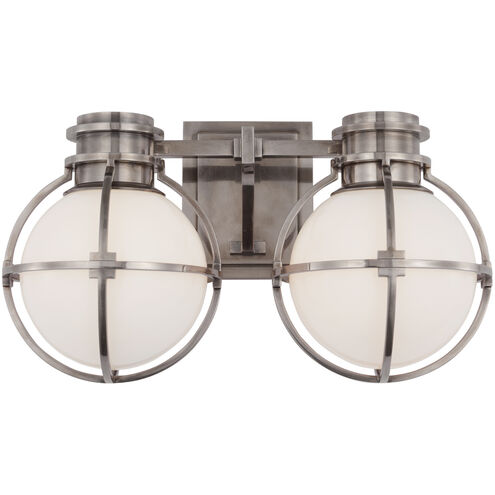 Chapman & Myers Gracie LED 14.25 inch Antique Nickel Double Sconce Wall Light