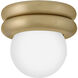 Noa 1 Light 8 inch Lacquered Brass Convertible Flush Mount Ceiling Light
