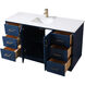 Hayes 60 X 22 X 35 inch Blue Vanity Sink Set