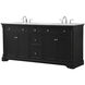 Clarence 72 X 22 X 35 inch Black Vanity Sink Set