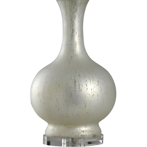 Signature 31 inch 150 watt White Mercury Glass Table Lamp Portable Light 