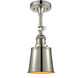Franklin Restoration Addison 1 Light 5 inch Satin Gold Semi-Flush Mount Ceiling Light, Franklin Restoration