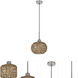 Medan 1 Light 10 inch Brushed Steel Pendant Ceiling Light