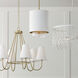 Julia 6 Light 36 inch Matte Brass Chandelier Ceiling Light
