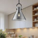 Alora Mood Emerson 1 Light 10.5 inch Matte Black Pendant Ceiling Light in Smoke Glass