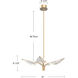 Flora Pendant Ceiling Light in Natural Brass