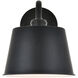 Nota 1 Light 8 inch Black Wall Sconce Wall Light