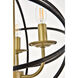 Octavia 3 Light 14 inch Brass and Dark Brown Pendant Ceiling Light