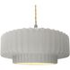 Radiance LED 16.25 inch Bisque and Brushed Nickel Pendant Ceiling Light
