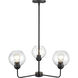 Boman 3 Light 23 inch Matte Black Chandelier Ceiling Light
