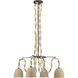 Cordon 4 Light 40 inch Dark Bronze and Natural Pendant Ceiling Light