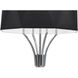 Diamond 4 Light 21 inch Polished Nickel Chandelier Ceiling Light in Black Fabric