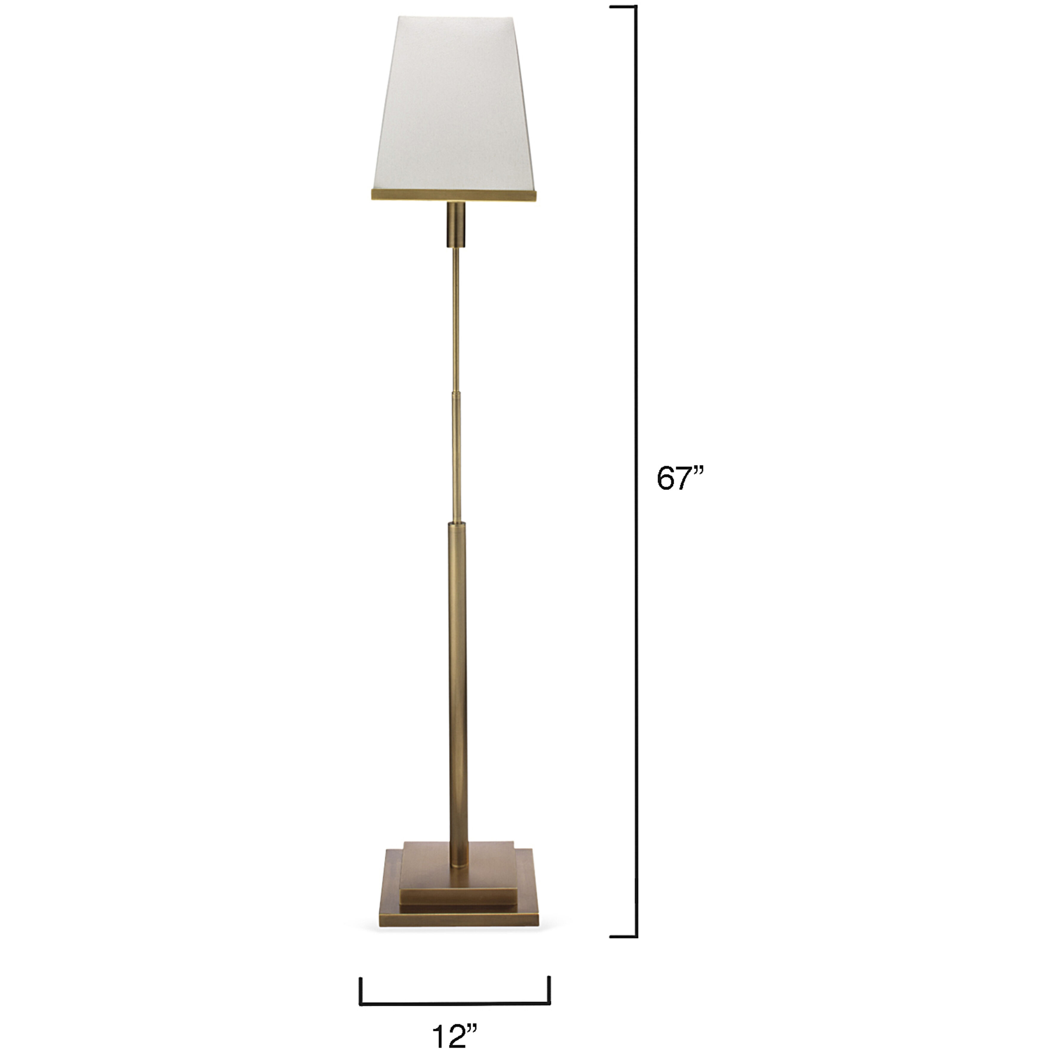 Jud 67 inch 100.00 watt Antique Brass Floor Lamp Portable Light