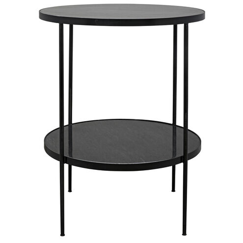 Rivoli 30 X 25 inch Matte Black Side Table