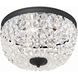 Nola 3 Light 14.25 inch Black Forged Flush Ceiling Light