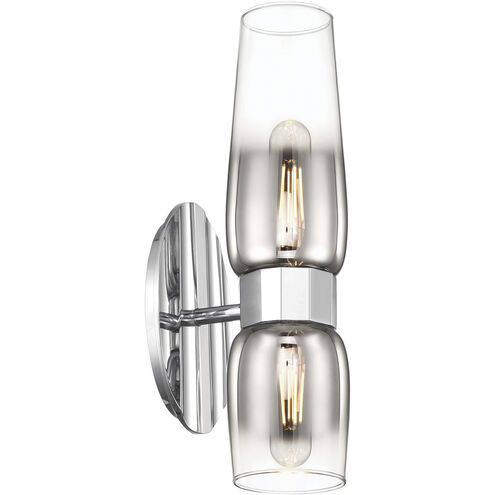 Flame Sconce Wall Light in Chrome