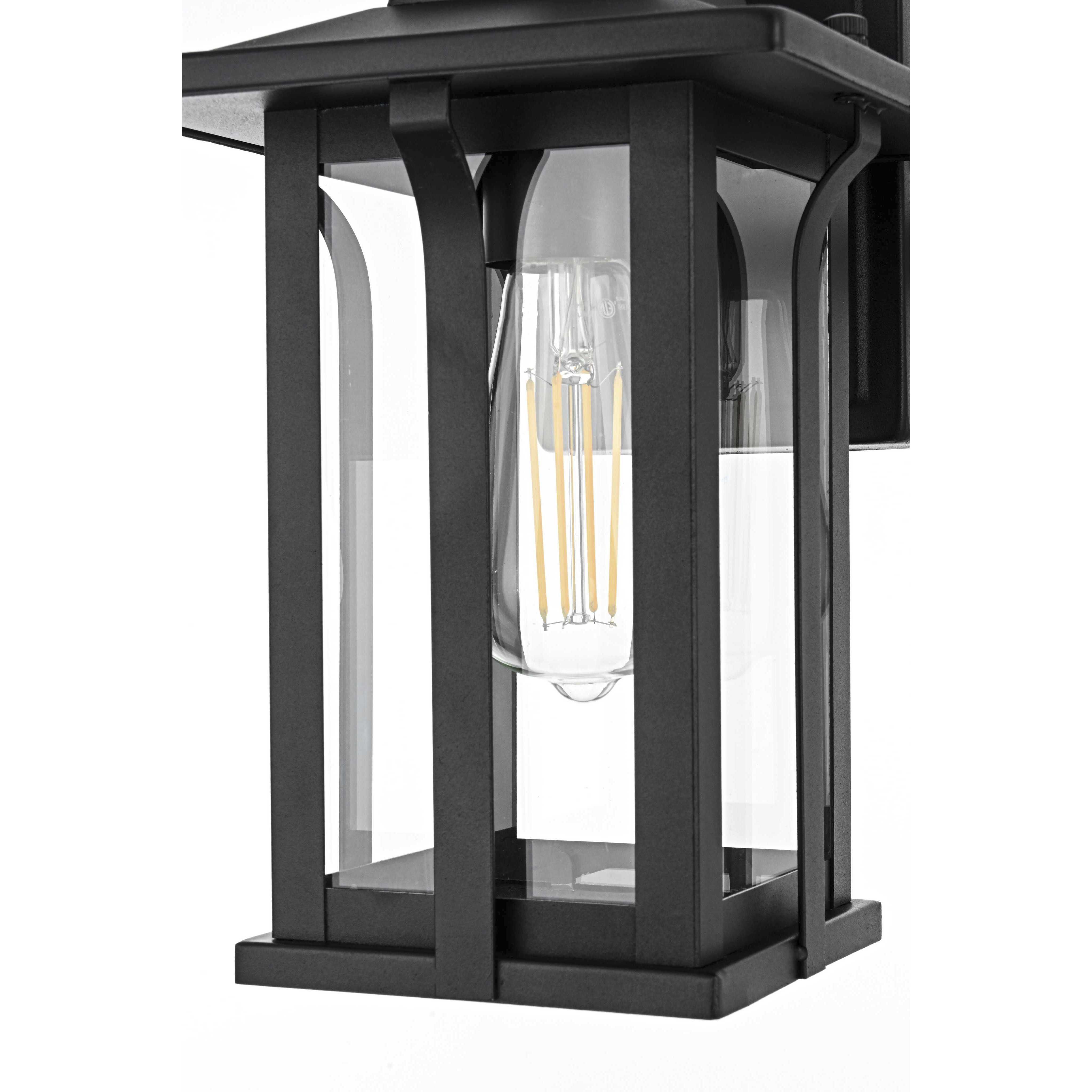 Thayer 1 Light 13.5 inch Black Outdoor Wall Sconce